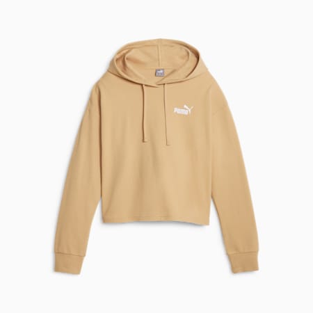 ESS+ Women's Cropped Hoodie, Sand Dune, small-AUS