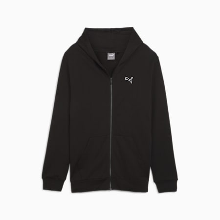 Better Essentials hoodie met rits voor heren, PUMA Black, small