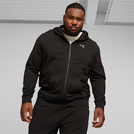 Better Essentials Men's Full-Zip Hoodie, PUMA Black, small-IDN