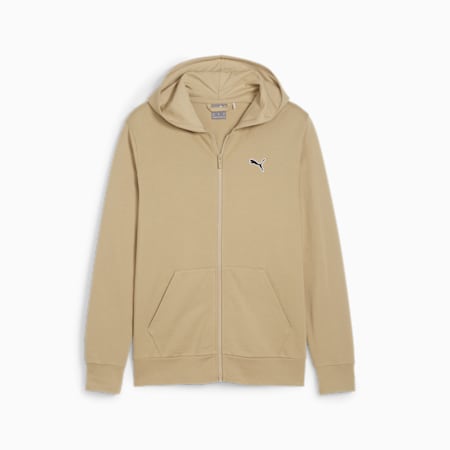 Hoodie Full-Zip Pria Better Essentials, Prairie Tan, small-IDN