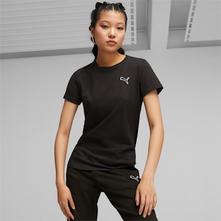 เสื้อยืดผู้หญิง Better Essentials, PUMA Black, small-THA