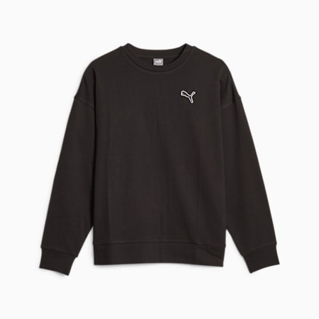 BETTER ESSENTIALS Women's Sweatshirt, PUMA Black, small-IDN