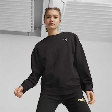 BETTER ESSENTIALS Women's Sweatshirt, PUMA Black, small