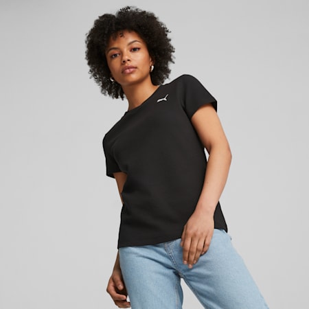 HER Women's Structured Tee, PUMA Black, small-AUS