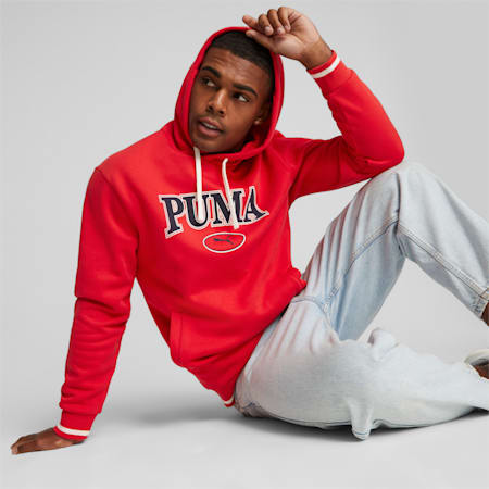 PUMA SQUAD Men's Hoodie, For All Time Red, small-AUS