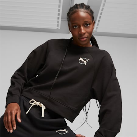 Better Sportswear Women's Sweatshirt, PUMA Black, small-IDN