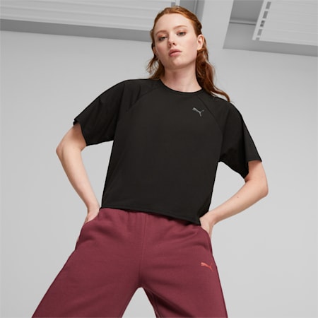 PUMA MOTION Cat T-shirt voor dames, PUMA Black, small