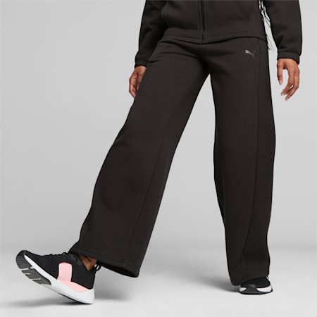 Damskie spodnie dresowe PUMA MOTION z prostymi nogawkami, PUMA Black, small