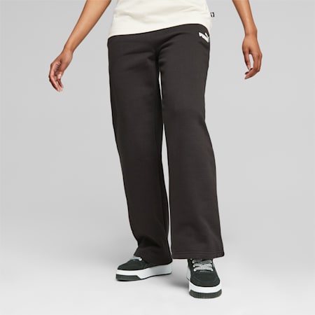Pantalon de survêtement à coupe droite ESS+ Femme, PUMA Black, small