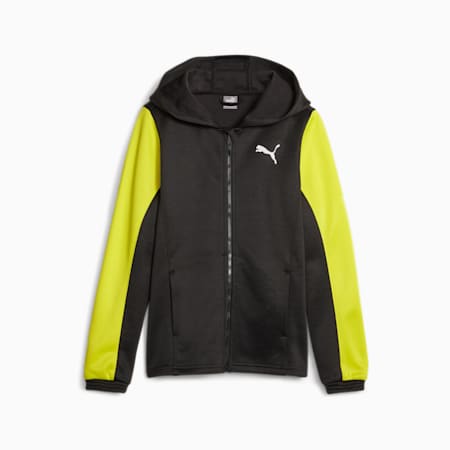 PUMA FIT Full-Zip Boys Jacket, PUMA Black, small-AUS