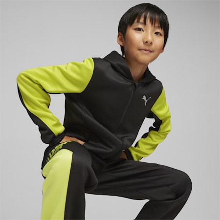 PUMA FIT Full-Zip Boys Jacket, PUMA Black, small-AUS