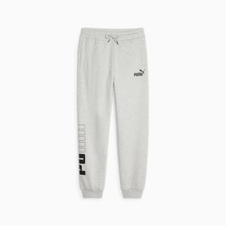 PUMA POWER Sweatpants - Boys 8-16 years, Light Gray Heather, small-NZL