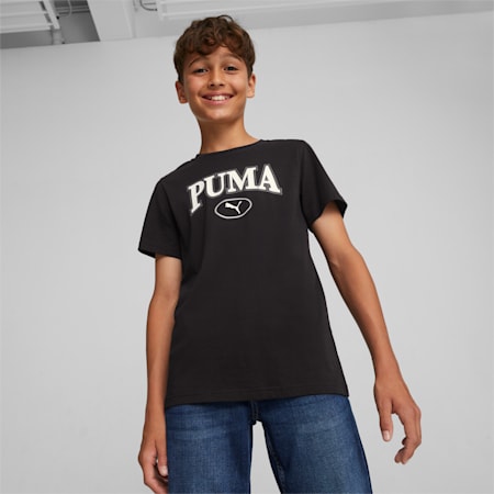 เสื้อยืดเด็กโต PUMA SQUAD, PUMA Black, small-THA