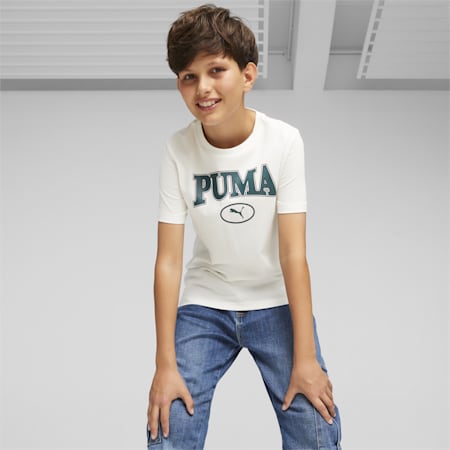 PUMA SQUAD Tee Youth, Warm White, small-AUS