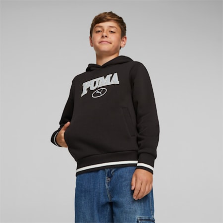 PUMA SQUAD Hoodie - Youth 8-16 years, PUMA Black, small-AUS