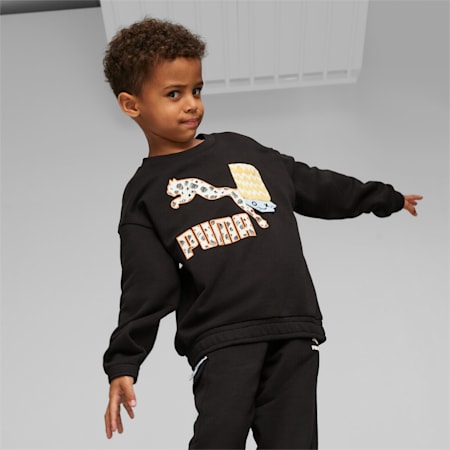 Classics Mix Match Sweatshirt - Kids 4-8 years, PUMA Black, small-AUS
