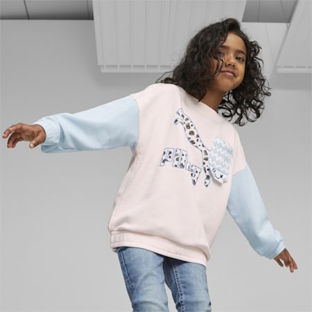 Classics Mix Match Kids Sweatshirt, Frosty Pink, small-AUS