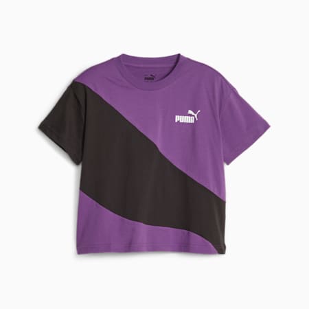 PUMA POWER Youth Tee, Purple Pop, small-THA