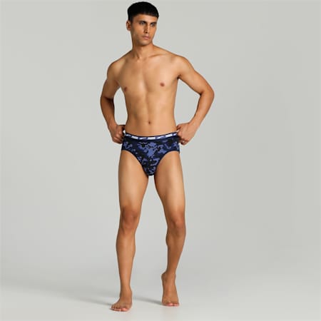 Stretch Camo Men's Briefs Pack of 2 with EVERFRESH Technology, Peacoat-Marlin, small-IND