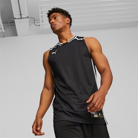 Hoops Team Men's Basketball Jersey, PUMA Black, small-AUS