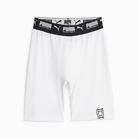 훕스 팁 반바지 베이스레이어<br>Hoops Team Short Baselayer, PUMA White, small-KOR