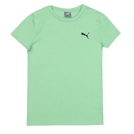 PUMA Girl's T-Shirt & Shorts Set, Summer Green-Ivory Glow, small-IND