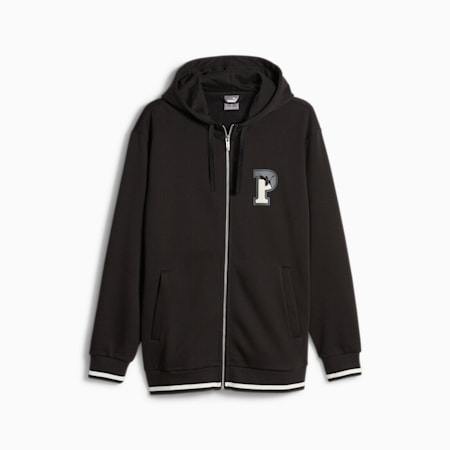 PUMA SQUAD hoodie met rits voor heren, PUMA Black, small
