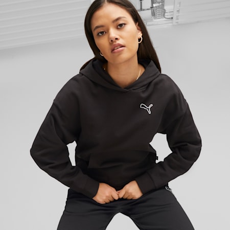 Better Essentials Hoodie Damen, PUMA Black, small