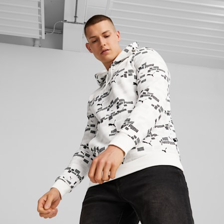 ESS+ LOGO LAB Men's Hoodie, PUMA White, small-AUS