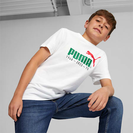 T-shirt con logo N. 1 Celebration da ragazzo, PUMA White, small