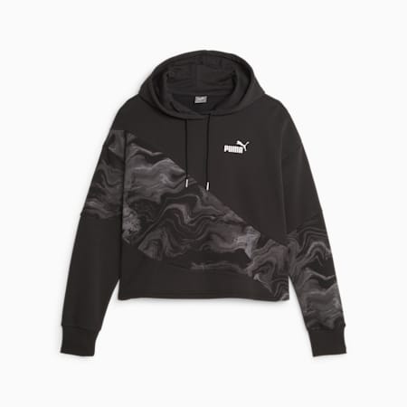 PUMA POWER Marbleised Women's Hoodie, PUMA Black, small