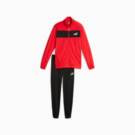 Men's Poly Tracksuit, For All Time Red, small