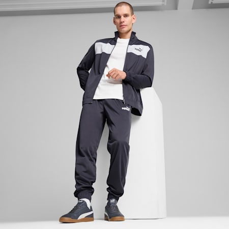 Men's Poly Tracksuit, Galactic Gray, small