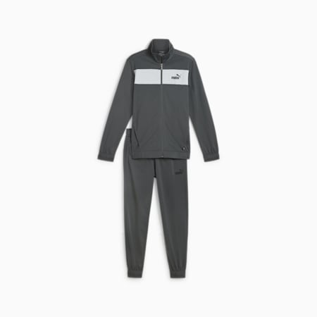 Men's Poly Tracksuit, Mineral Gray, small