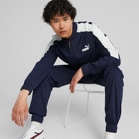 Men's Baseball Tricot Suit, PUMA Navy, small