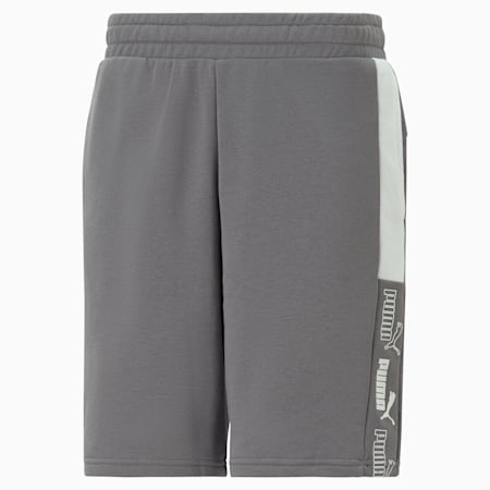 Block 9" FT Shorts Men, Cool Dark Gray-Puma White, small