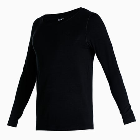 Men's Long Sleeve Thermal Top, Puma Black, small-IND
