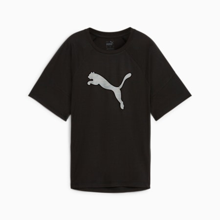 EVOSTRIPE Grafik-T-Shirt Damen, PUMA Black, small