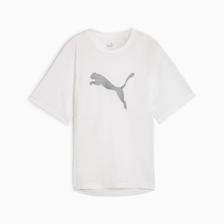 EVOSTRIPE Grafik-T-Shirt Damen, PUMA White, small