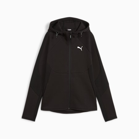 EVOSTRIPE hoodie met rits voor dames, PUMA Black, small