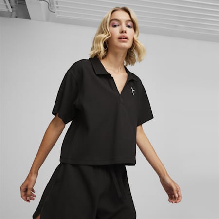 HER Women's Polo, PUMA Black, small-AUS