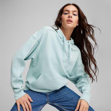 HER Hoodie Damen, Turquoise Surf, small