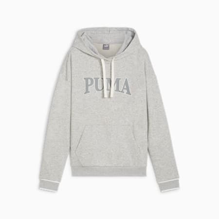 PUMA SQUAD Women's Hoodie, Light Gray Heather, small-AUS