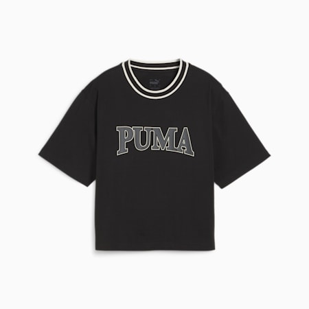 PUMA SQUAD Women's Graphic Tee, PUMA Black, small