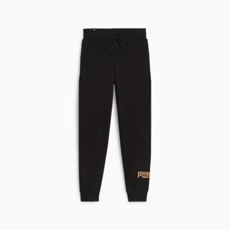 Women's Black Lycra Regular Activewear Joggers