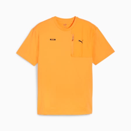 DESERT ROAD T-shirt voor heren, Clementine, small