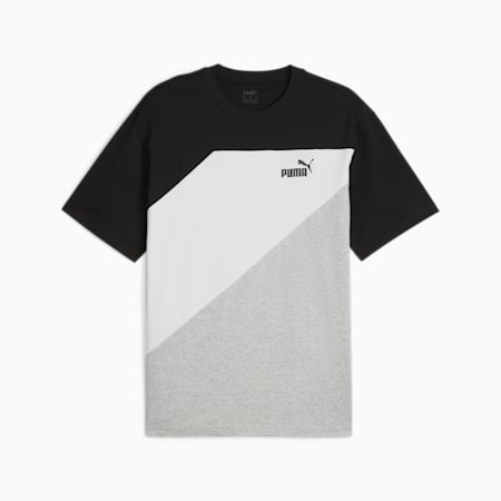 T-shirt PUMA POWER a blocchi di colore da uomo, PUMA Black, small