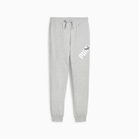 PUMA POWER Track Pants, Light Gray Heather, small