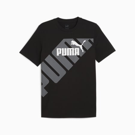 PUMA POWER Men's Graphic Tee, PUMA Black, small-AUS