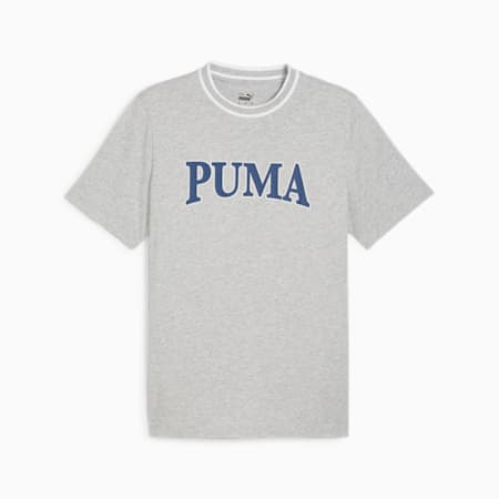 PUMA SQUAD Graphic T-shirt voor heren, Light Gray Heather, small